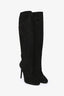 Prada Black Suede High Boots Size 37