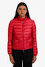 Moncler Red Lightweight Puffer Jacket Size 0