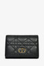 Christian Dior 2024 Black Cannage Leather Caro Wallet