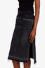 Sacai Black Denim Skirt With Nylon Undershorts Midi Skirt Size 1