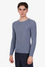 Ralph Lauren Purple Label Blue Silk Linen Knit Sweater Size XS Mens