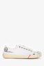 Maison Margiela White Canvas Tabi Paint Splatter Sneakers Size 35
