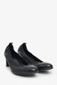 Pre-loved Chanel™ Black Lambskin Patent Cap Toe Pumps Size 41