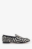 Gucci Zebra Print Calf Hair Horsebit Loafers Size 38