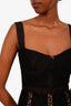 Self-Portrait Black Corded Lace Midi Dress Size 4