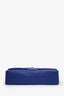 Pre-loved Chanel™ 2017-2018 Royal Blue Chevron Quilted Leather Medium Classic Double Flap Bag