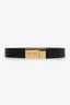 Saint Laurent Black Leather Cassandre YSL Bracelet