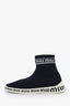 Miu Miu Black Knit Fabric High Top Sneakers Size 40