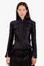 Proenza Schouler Black Silk Zip-Up Jacket Size 6