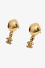 Pre-loved Chanel™ Gold Tone CC Drop Stud Earrings