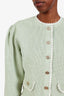 Sandro Green/White Trimmed Cardigan Size 2