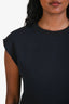 Helmut Lang Navy Blue/Black Sleeveless Mini Shift Dress Size 00