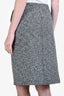Gucci 2025 Black/White Boucle Slit Pencil Skirt Size 40
