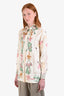 Hermès Cream Silk Ballerina 'La Danse' Button Down Shirt Size 36