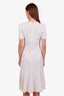 Dolce & Gabbana White Button Front Short Sleeve Midi Dress Size 40
