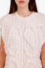 Loewe White Wool Anagram Sleeveless Sweater Size XS