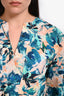 Ulla Johnson Blue/Orange Floral Printed Suri Blouse Size 10