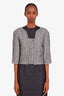 Pre-loved Chanel™ 2014 Black/White Tweed Sequin Jacket Size 36