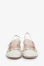 Gucci White Vernice Crystal Horsebit Charlotte 42mm Slingback Pumps Size 39