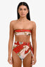 Zimmermann Red/Multicolour Nautical Print 'Scarborough' 2-Piece Bikini Size 0