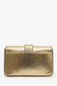 Jimmy Choo Gold Metallic Snake Embossed 'Chéri' Crossbody Bag