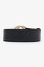 Gucci Black Leather GG Monogram Belt Size 85/34