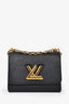 Louis Vuitton Black Epi Leather Twist PM Chain Bag