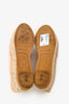 Pre-loved Chanel™ Beige/Black/Grey Leather CC Espadrilles Size 38
