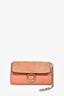 Chloe Peach Leather Suede Mini Faye Bag