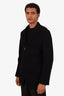 Comme des Garcons Homme Black Wool Zip Up Coat Size M Mens