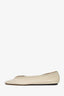 Le Monde Beryl Beige Leather Regency Flats Size 38