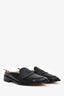 Thom Browne Black Leather Varsity Penny Loafer Mules Size 8.5 Men's