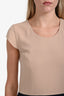 Stella McCartney Beige/Orange Silk Short Sleeve Mini Dress Size M