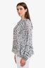 Isabel Marant Etoile White Multicolour Eyden Long Sleeve Top Size 40