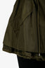 Moncler Green Nylon Eyelet Detail Toggle Jacket Size 2