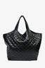 Saint Laurent Black Leather Quilted ICARE Oversized Bag with Pouch