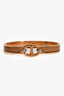 Hermès Gold-Tone Metal Taupe Enamel Mini Clic Chaîne d'Ancre Bangle