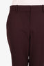 Theory Burgundy Wool Straight Leg Pants Size 4