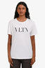 Valentino White Cotton Logo Crewneck T-Shirt Size XS