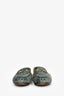 Gucci Green/Pink GG Monogram Velvet Mules Size 36.5
