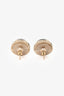 Pre-loved Chanel™ Black Gold Tone Round CC Earrings
