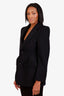 Balenciaga Black/White Hourglass Pinstripe Blazer Jacket Size 36