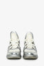 Baskets Louis Vuitton Archlight en toile argentée/blanche, pointure 37