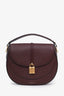 Demellier Burgundy Leather The Siena Saddle Crossbody Bag