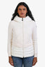 Doudoune légère en maille blanche Moncler, taille S