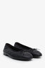 Pre-Loved Chanel™ Black Quilted Leather Ballet Flat Size 37.5