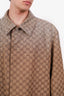 Gucci Beige GG Canvas Crystals Embroidered Jacket Size 54 Mens