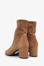 Stuart Weitzman Bottines en daim marron à talon carré Taille 8.5