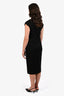 Alexander McQueen Black Jersey Twist Front Maxi Dress Size 46