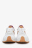 Loewe White/Burgundy Suede Nylon Flow Runner Sneakers Size 37
